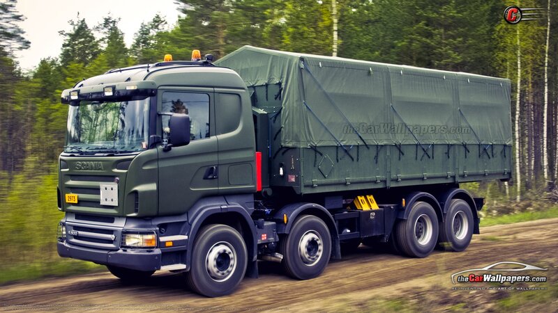 Military Truck on Road — Green