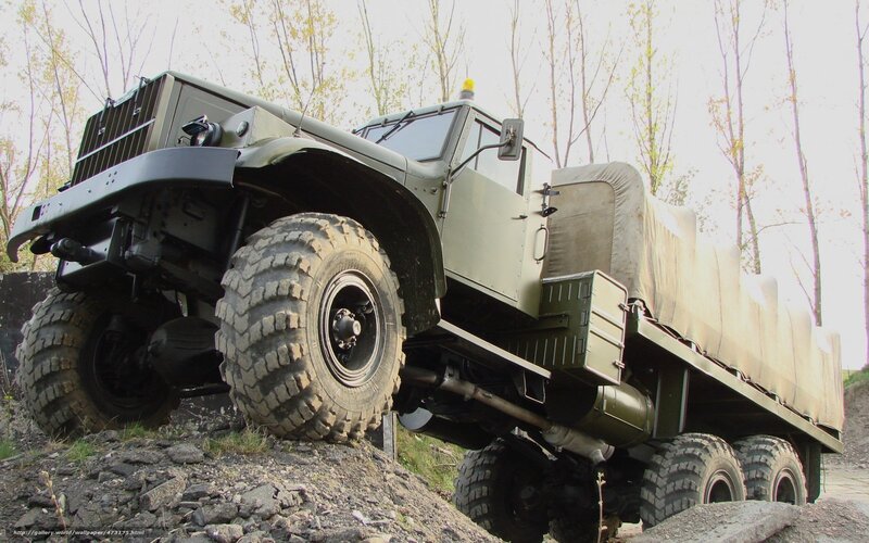 Military Truck on Rocks