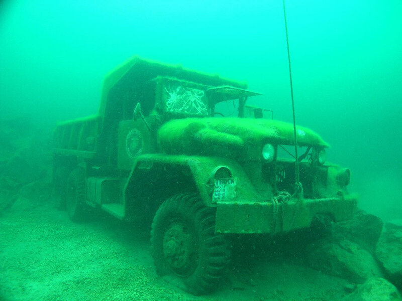 Military Truck Underwater