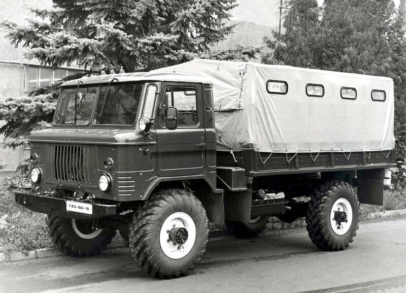 Military truck with canvas cover