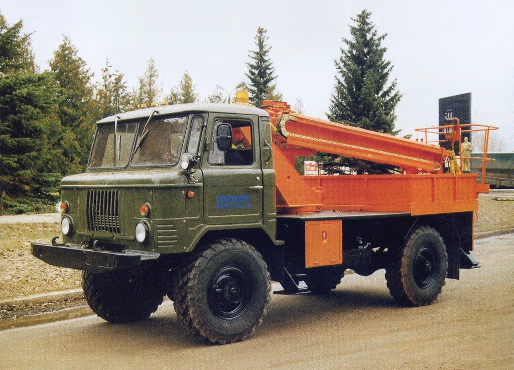 military truck with crane