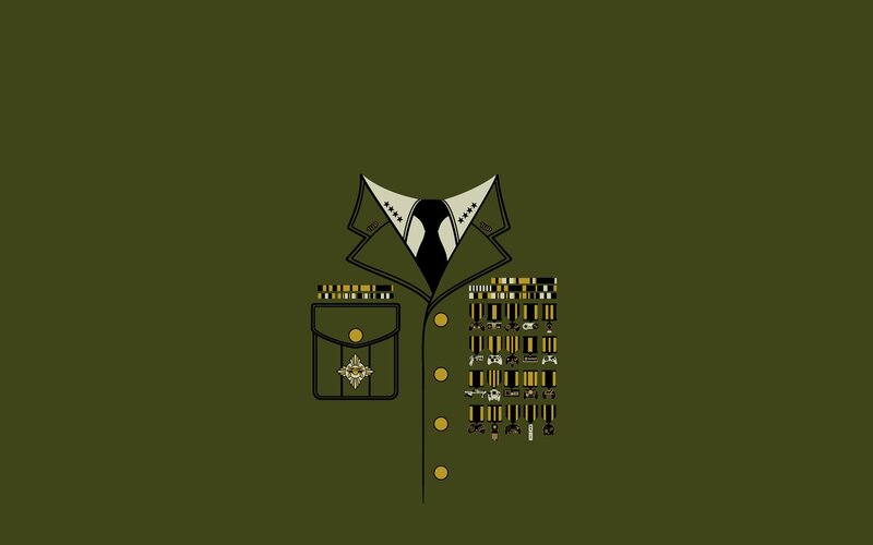 military uniform with medals