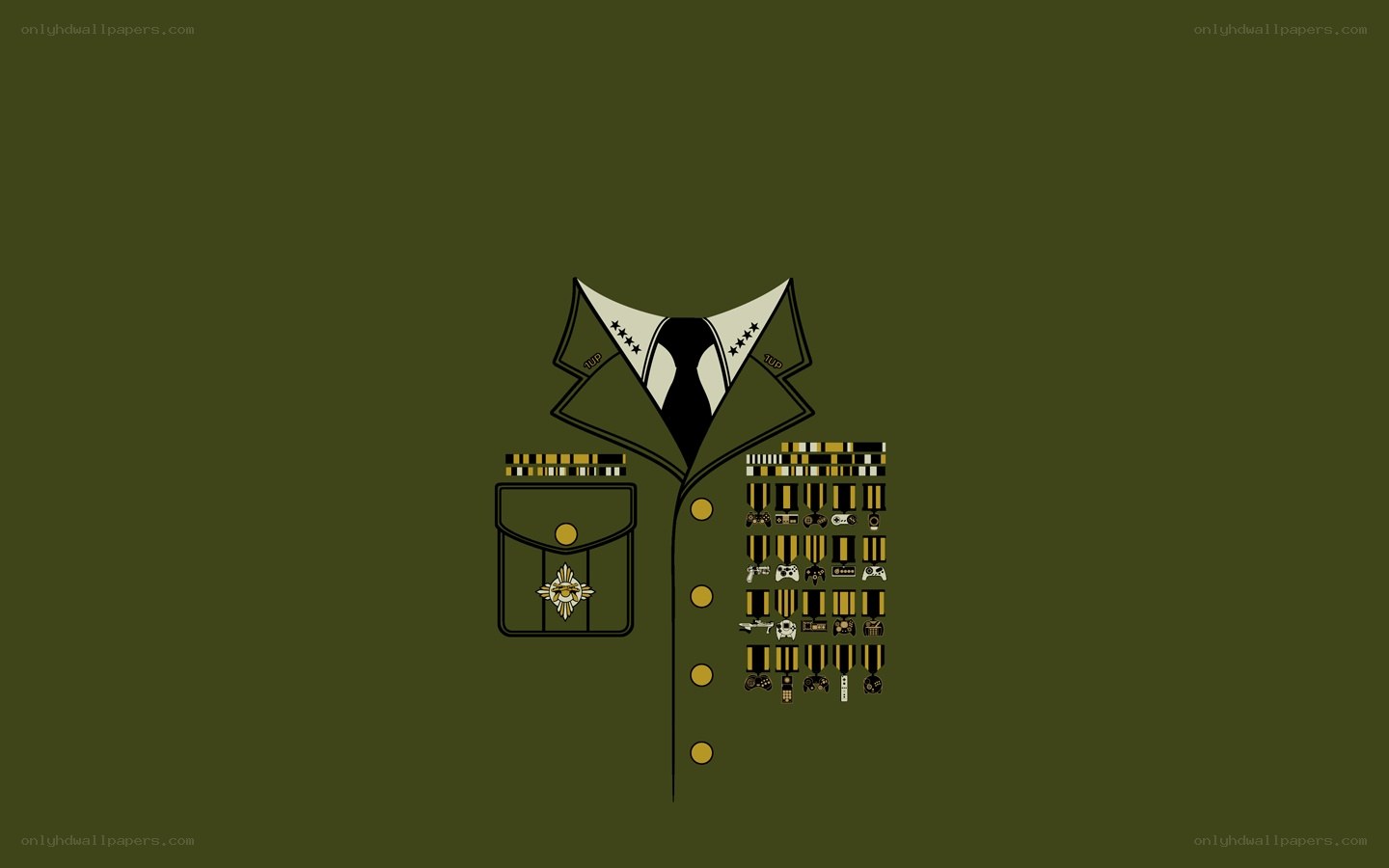 military uniform with medals