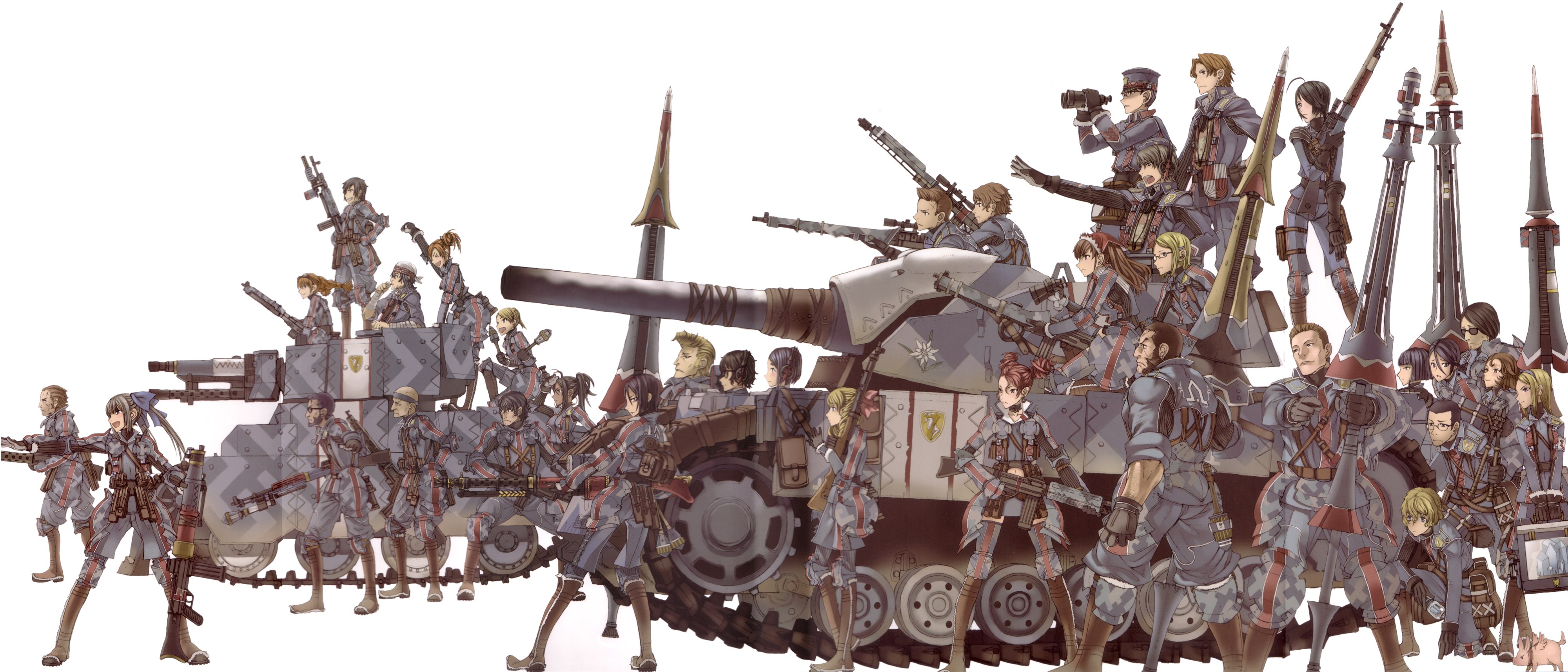 military unit with tanks