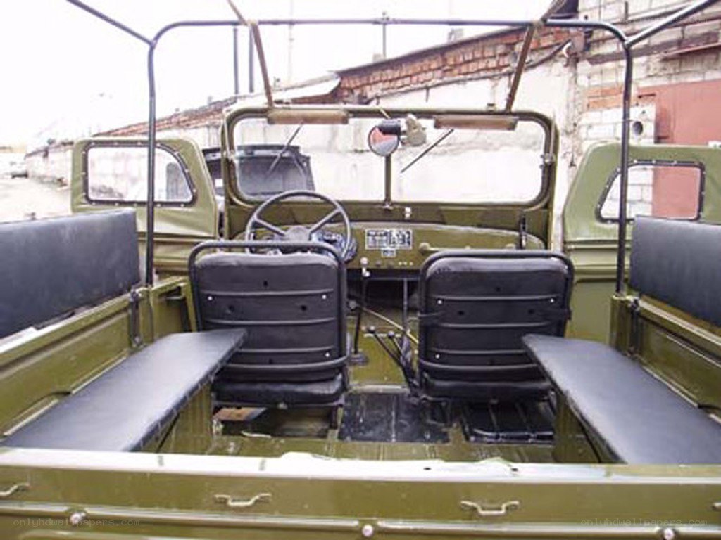 military utility vehicle interior