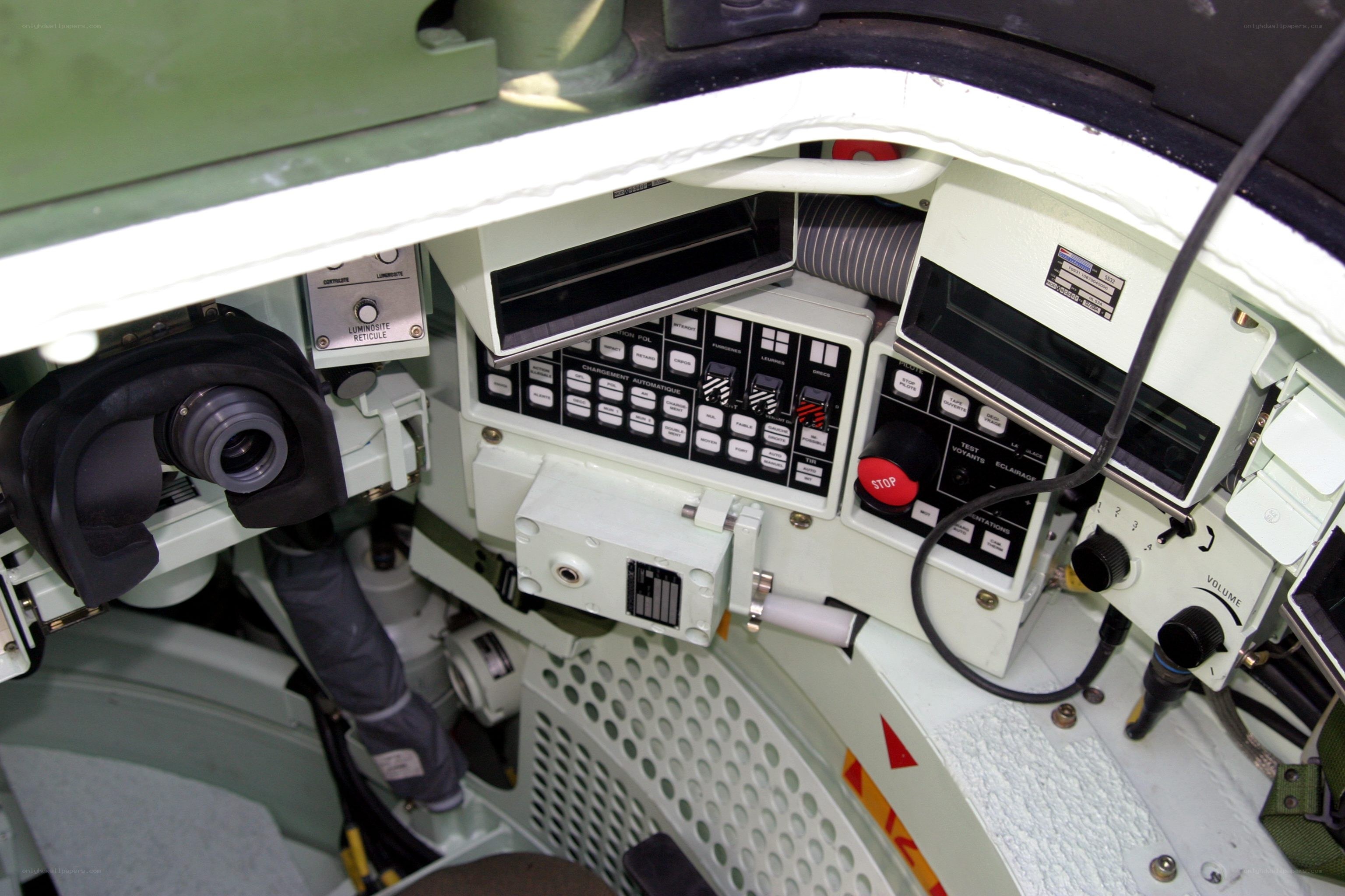 military vehicle control panel
