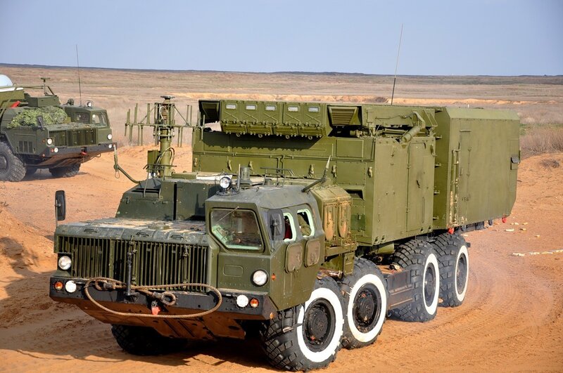 Military vehicle in desert