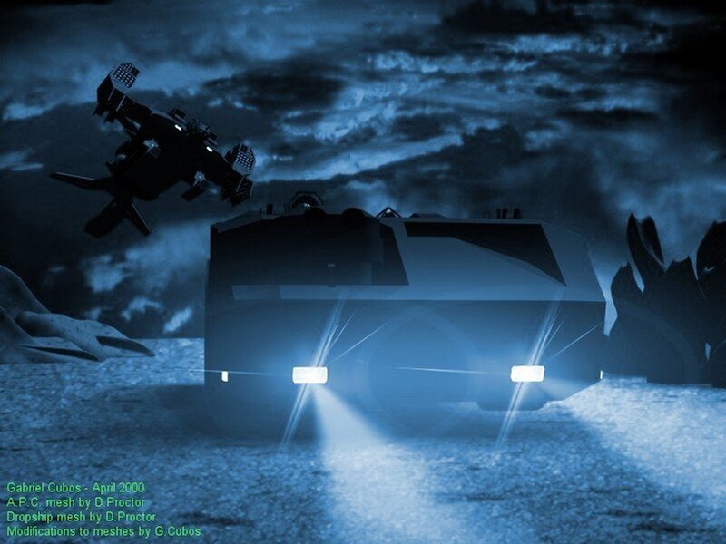 Military Vehicle on Alien Planet