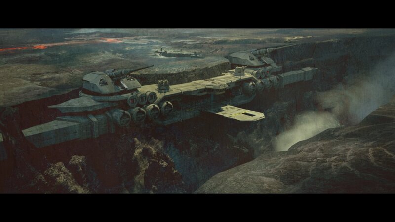 Military Vehicle on Cliff