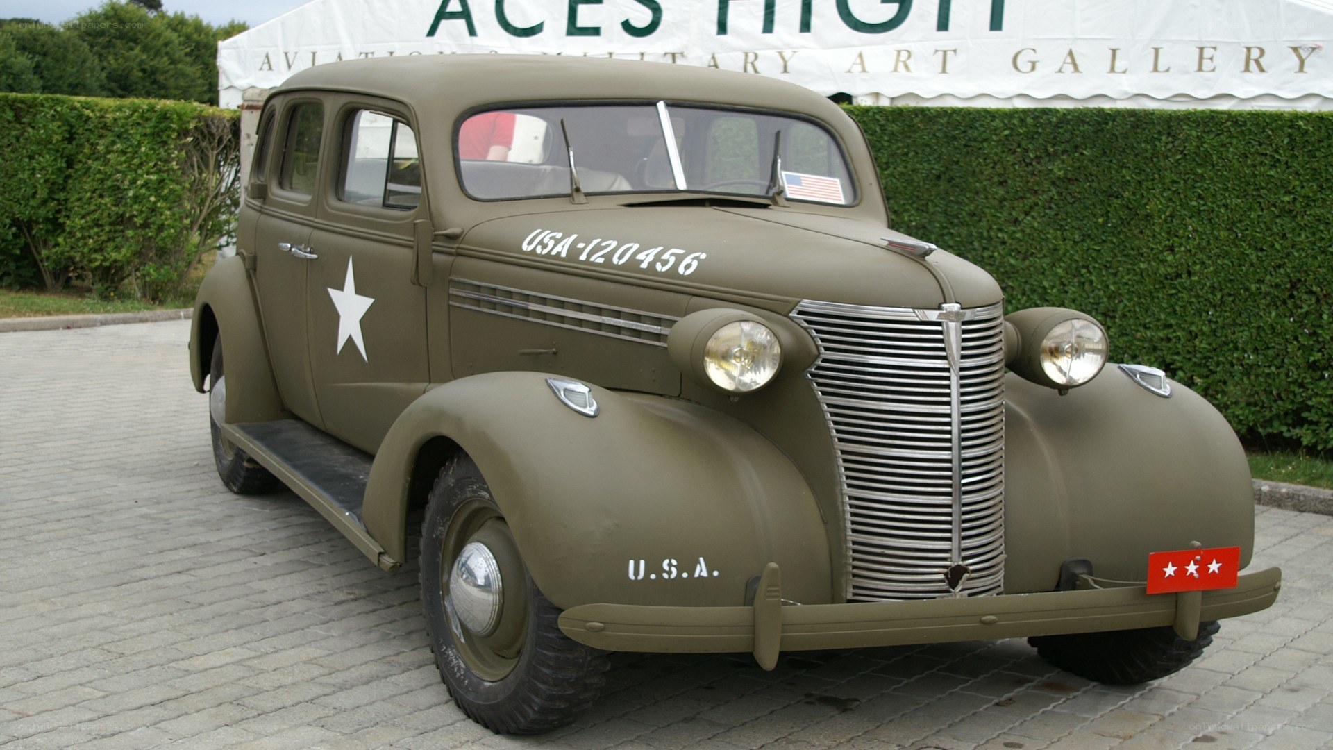 Military vehicle on display