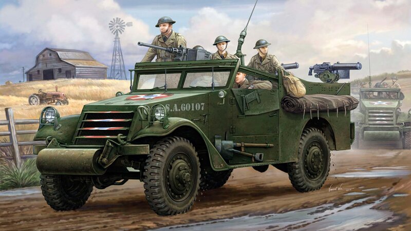 Military Vehicles in Field