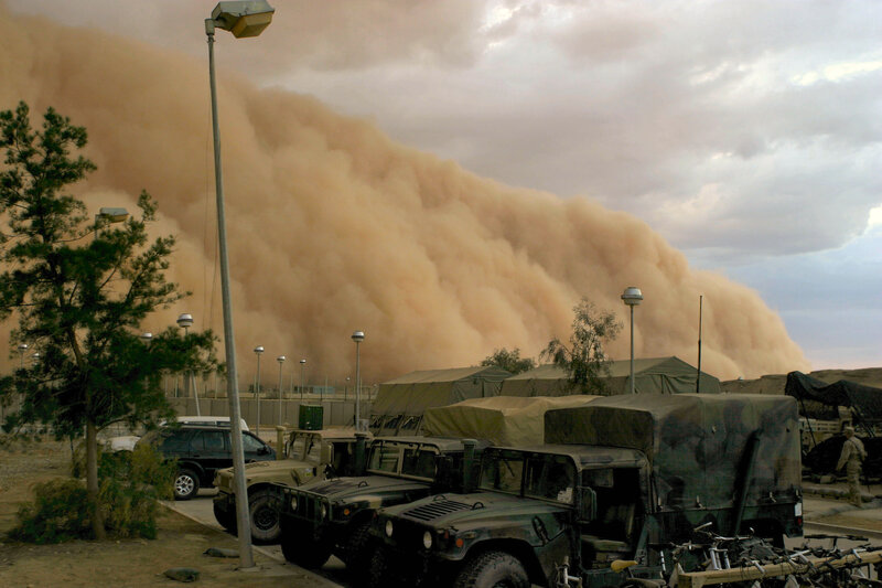 Military Vehicles in Sandstorm