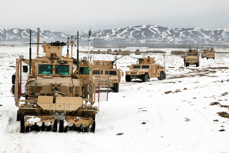 Military Vehicles in Snow