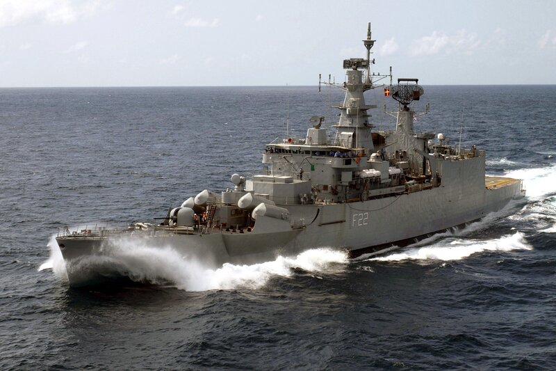 Military Warship at Sea — Gray, Dynamic