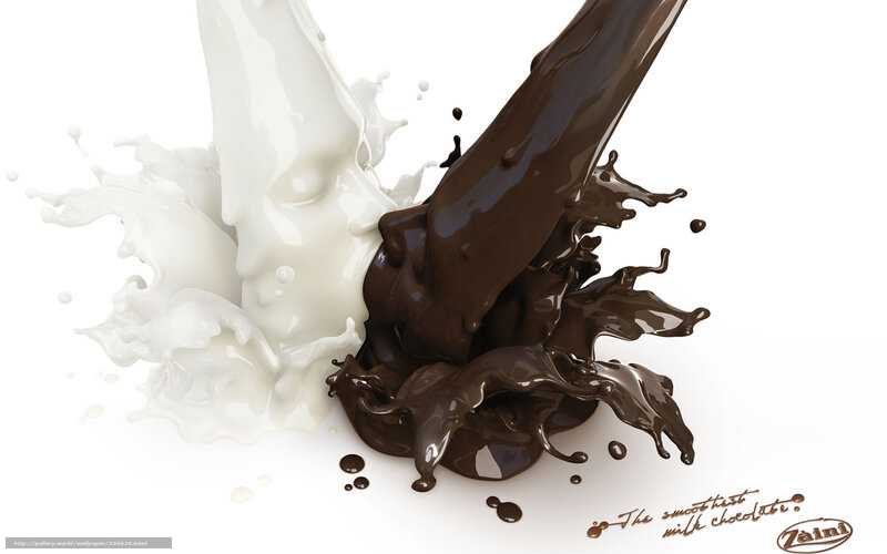 milk and chocolate splash