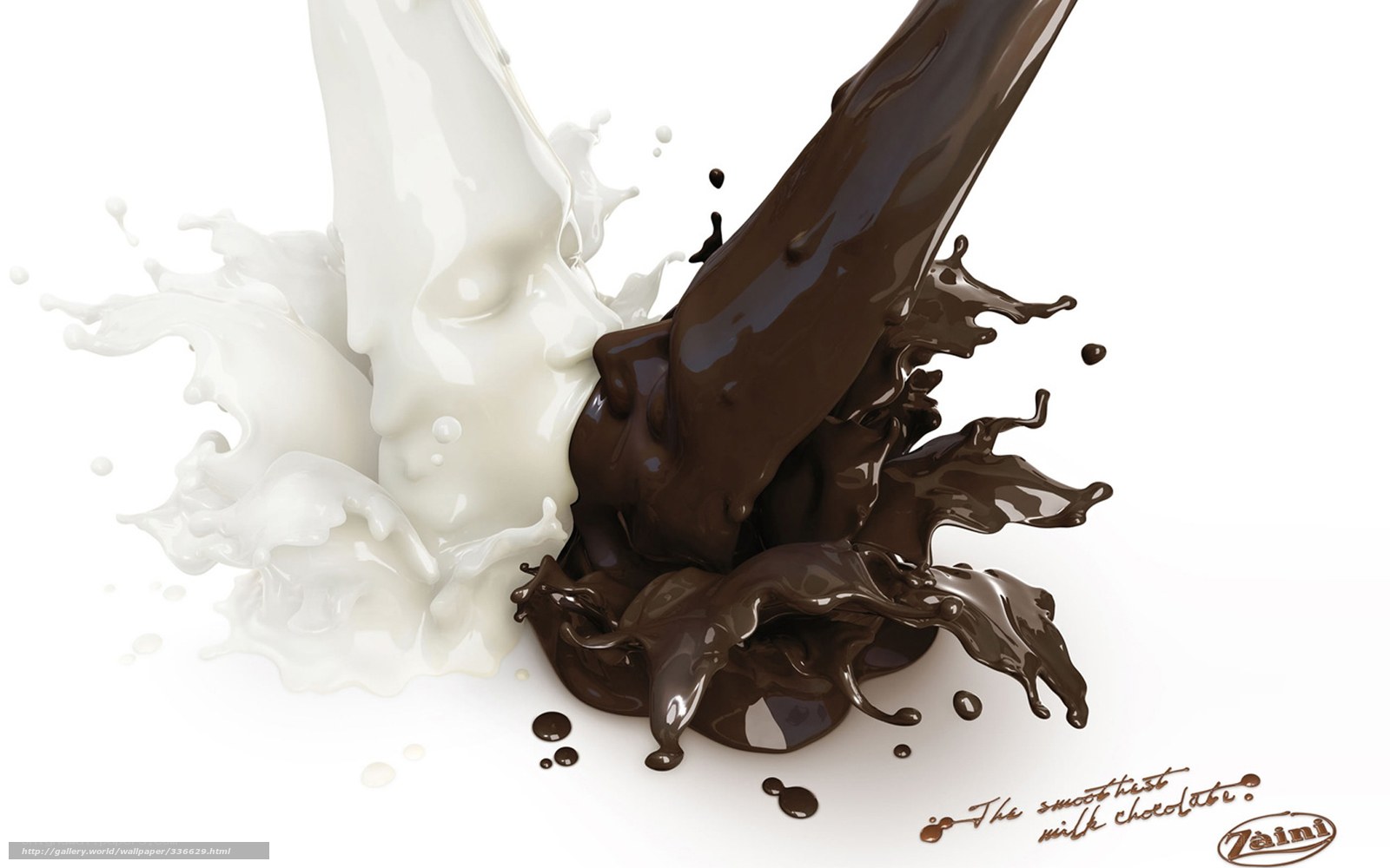 milk and chocolate splash