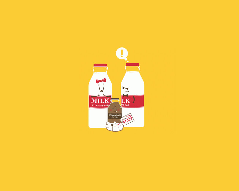 Milk bottle characters