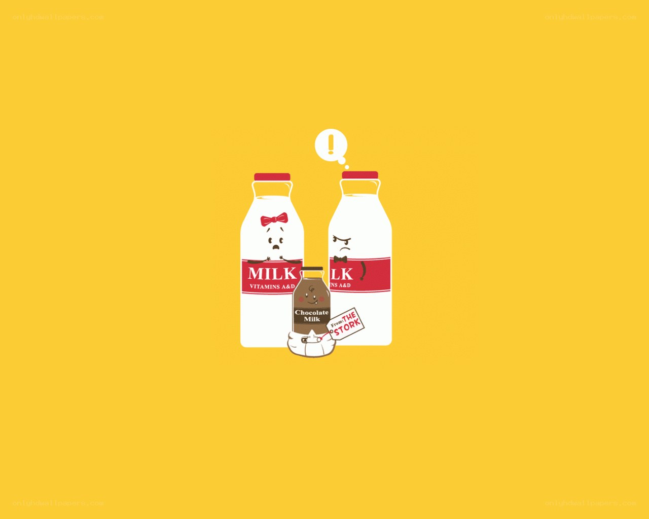 Milk bottle characters