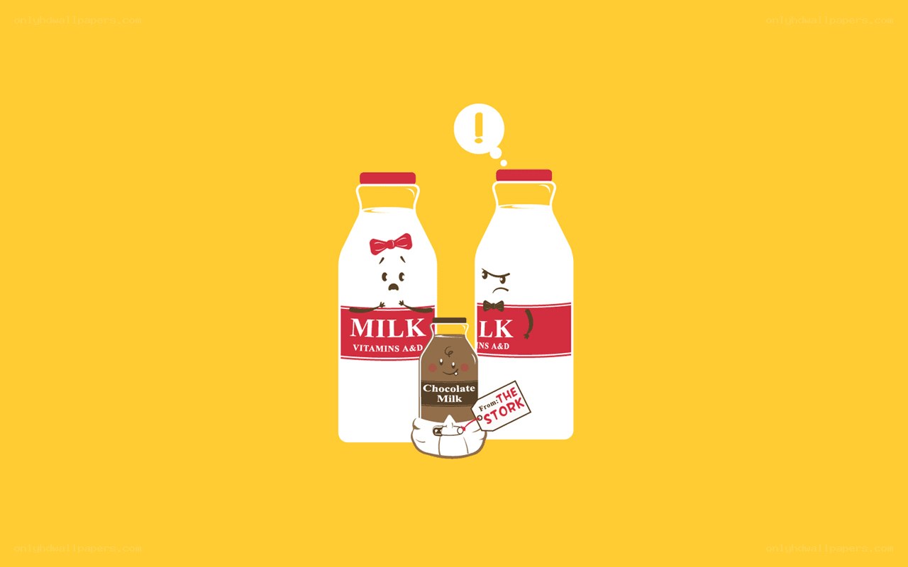 Milk bottle characters illustration