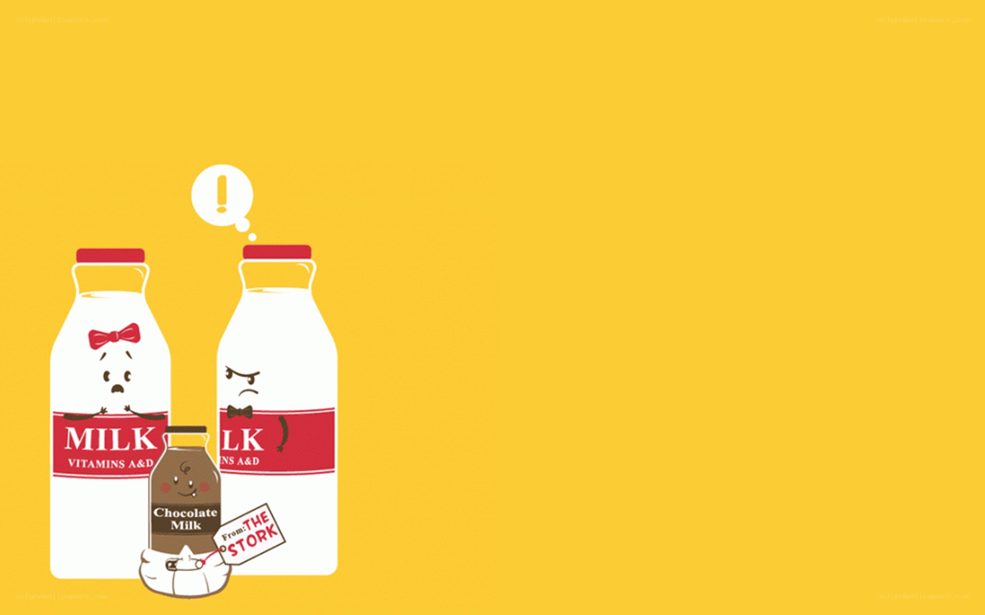 Milk bottle characters illustration