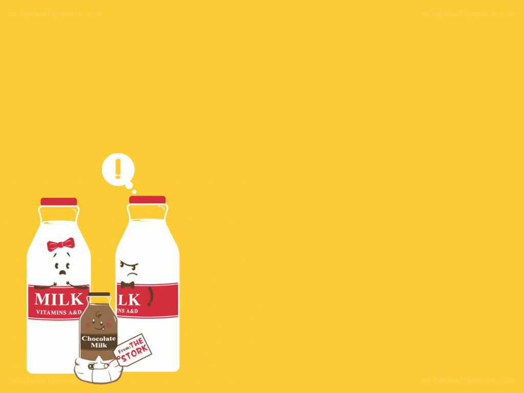 Milk bottles with cartoon faces