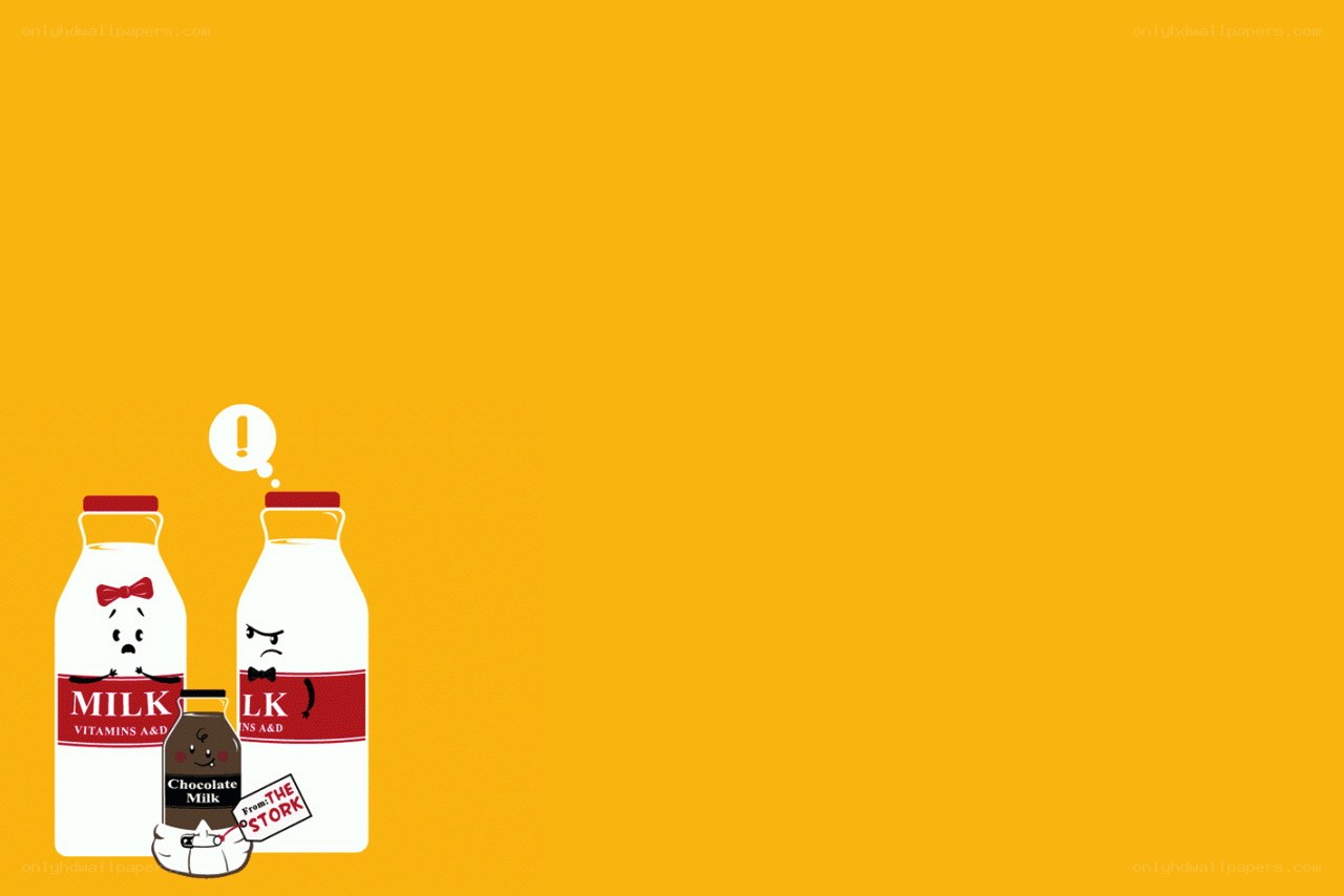 Milk bottles with cartoon faces