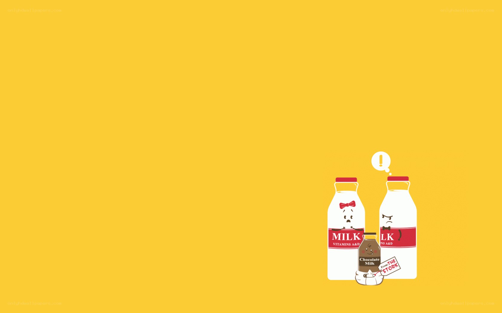 milk bottles with cartoon faces