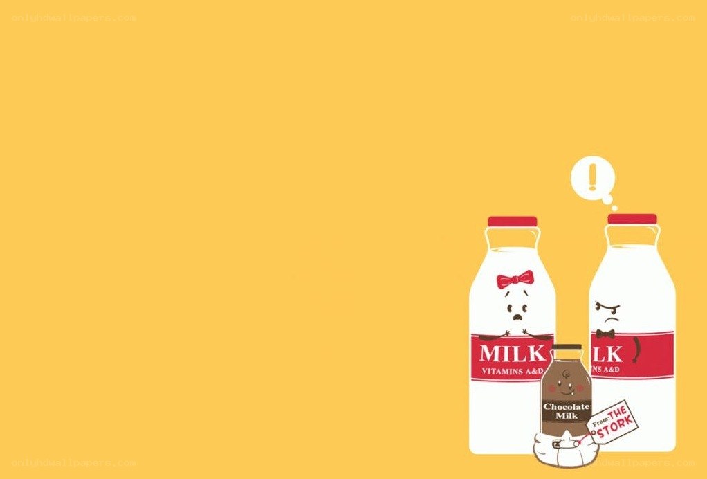 Milk bottles with cartoon faces