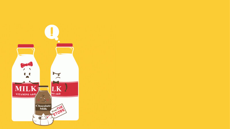 milk bottles with faces