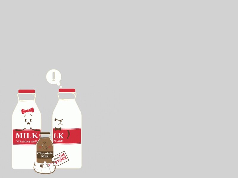 Milk Bottles with Faces — Gray