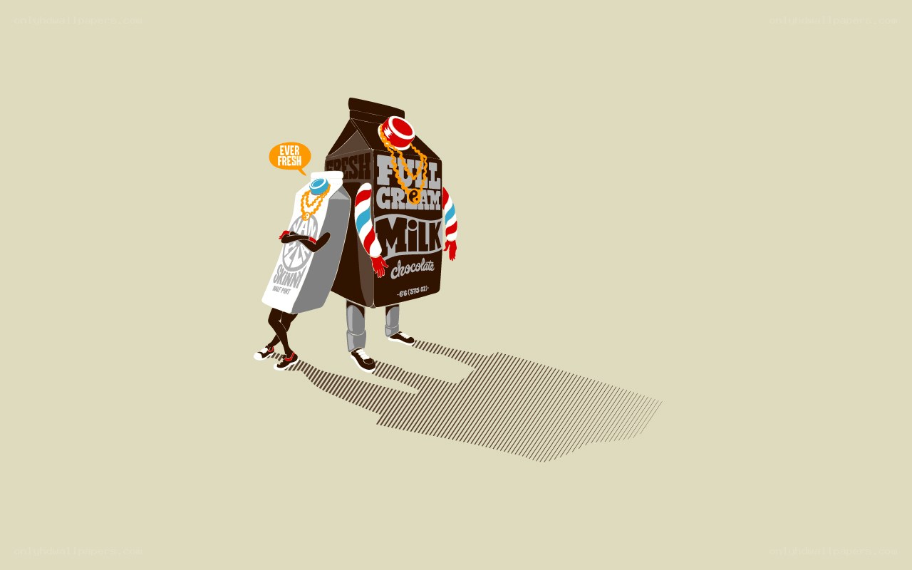 Milk carton characters walking