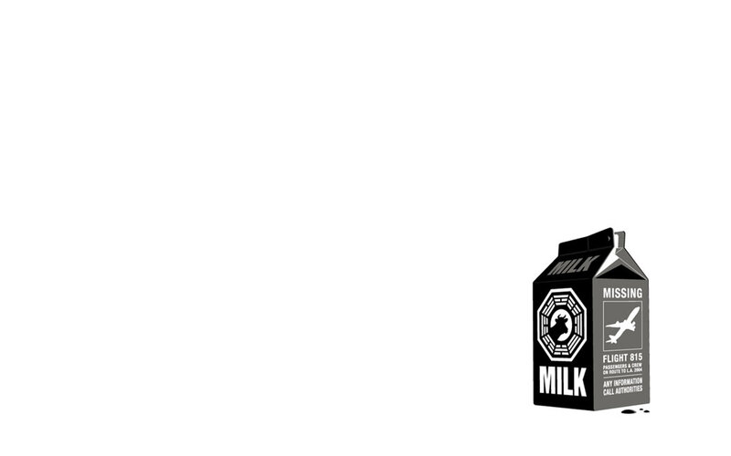 milk carton with lost flight notice