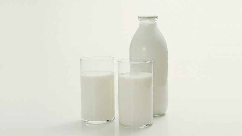 Milk in Glasses and Bottle