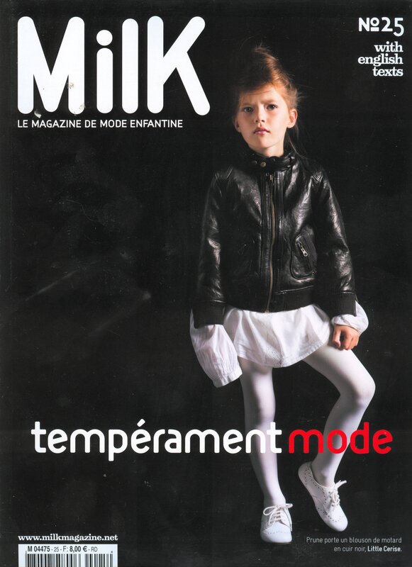 Milk magazine cover featuring a child