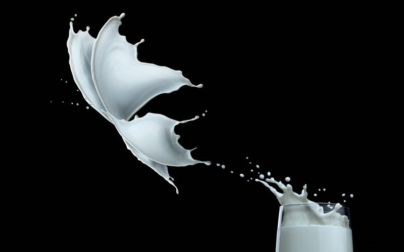 Milk Splash in Glass