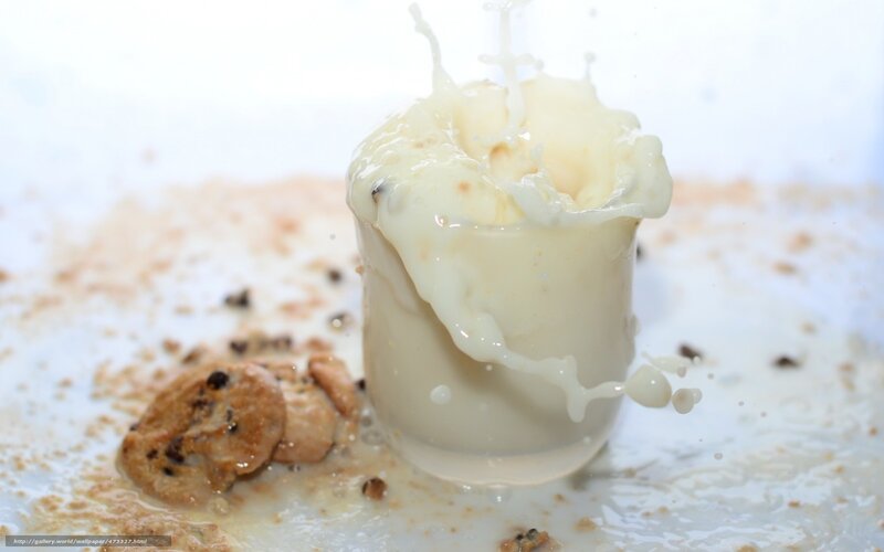 Milk Splashing from Cup