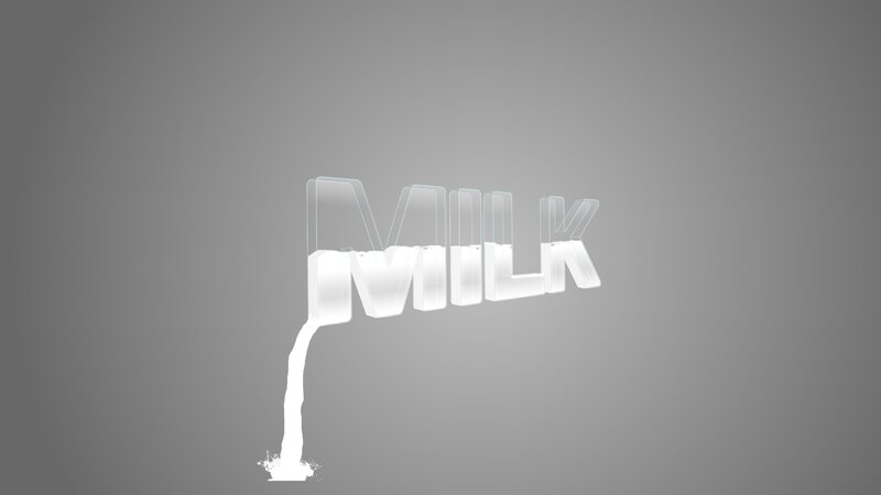 Milk text animation