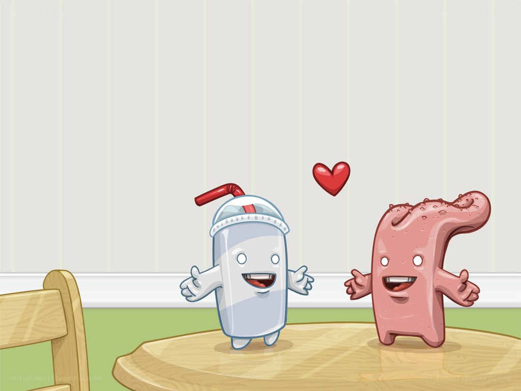 Milkshake and sausage friends