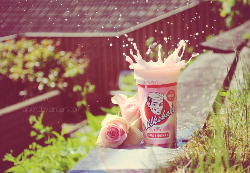 Milkshake Cup with Roses