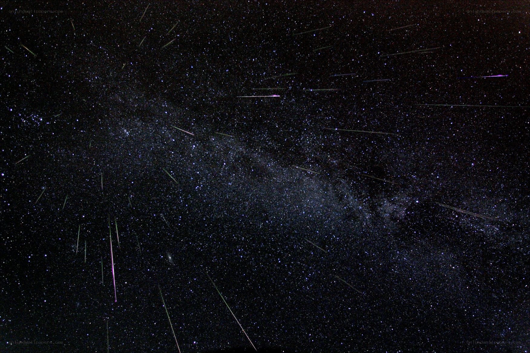 Milky Way and meteor shower
