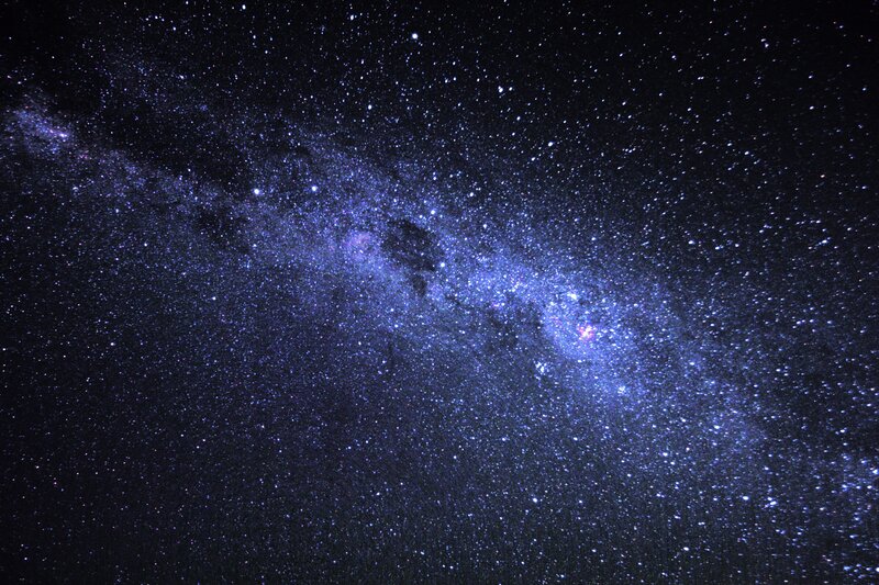 Milky Way galaxy at night
