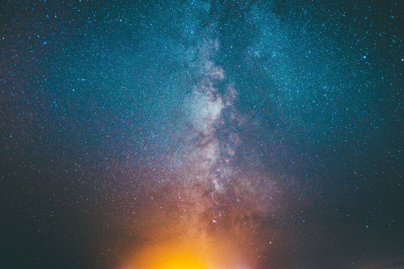 Milky Way galaxy at night