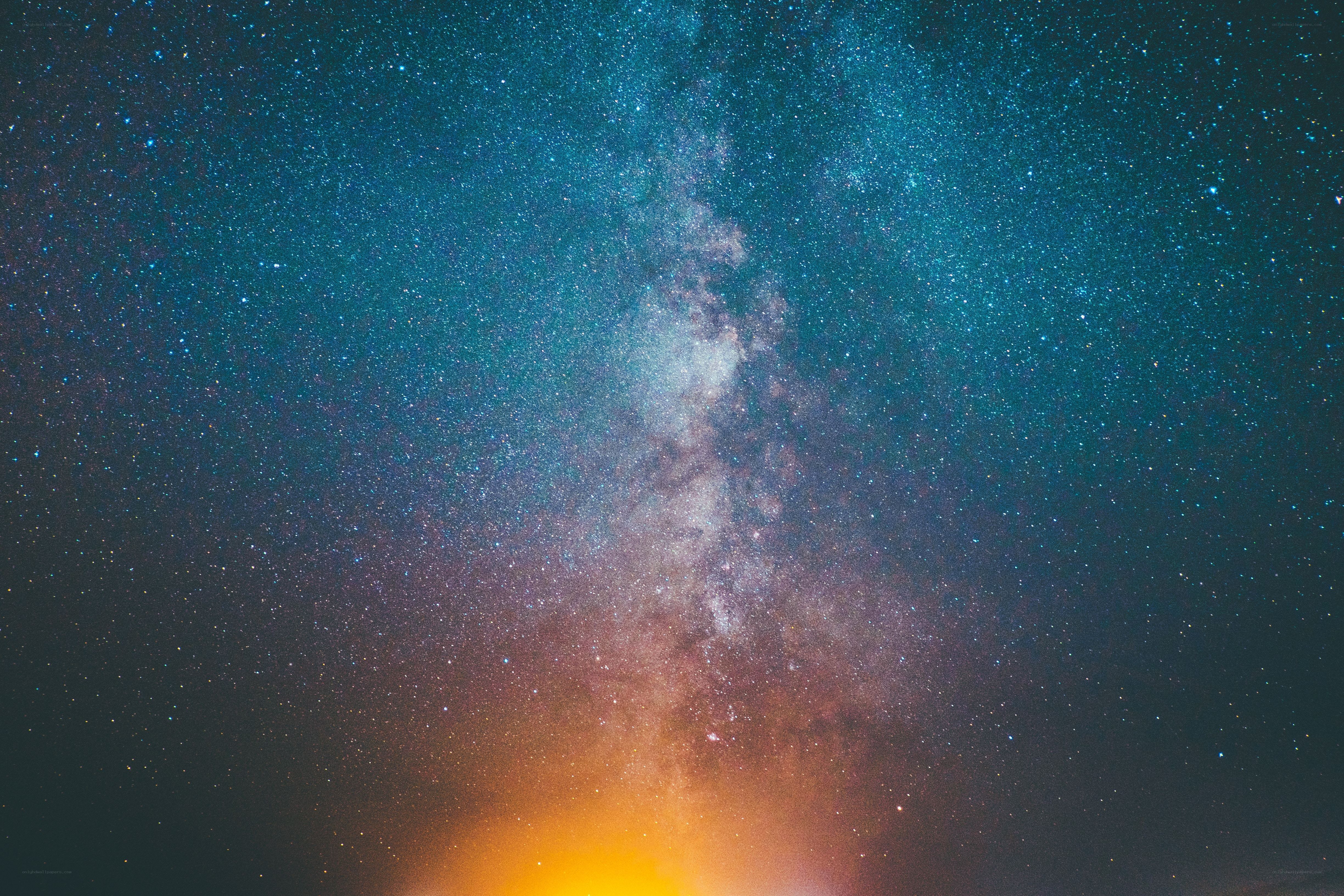 Milky Way galaxy at night