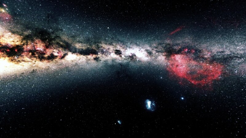 Milky Way Galaxy — Black, Red