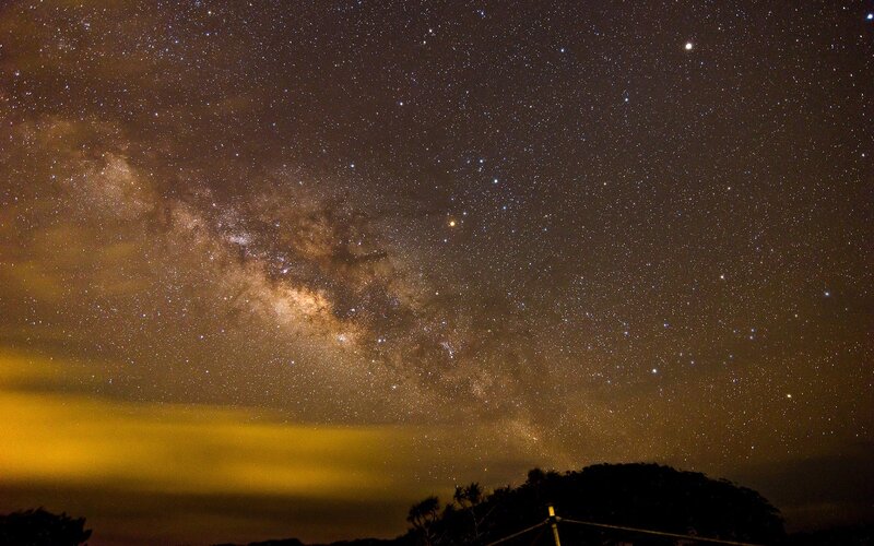 Milky Way Galaxy — Black, Serene, Night, Photograph, Stars, Clouds