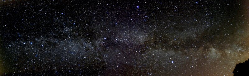 Milky Way Galaxy — Black, Serene, Night, Photograph, Stars, Space, Silhouette