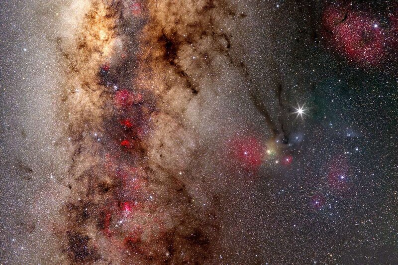 Milky Way Galaxy Center — Black