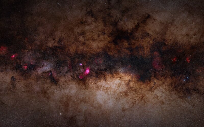 Milky Way Galaxy Center — Brown