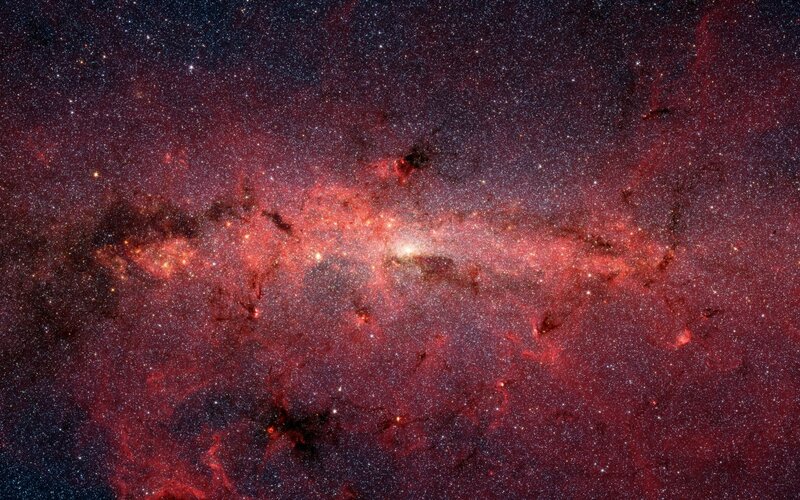 Milky Way Galaxy Center — Red, Cosmic