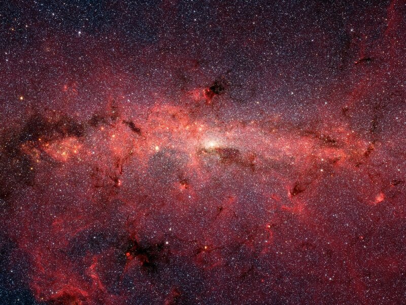 Milky Way Galaxy Center — Red